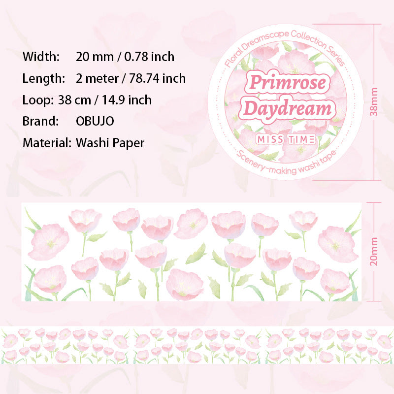 1 Roll Abstract Flowers Washi Tape HYJX