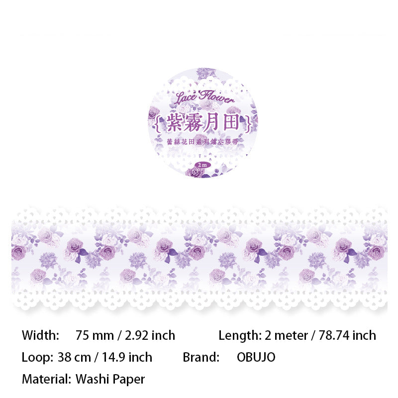 1 Roll Floral Cutout Lace Washi Tape LSHT