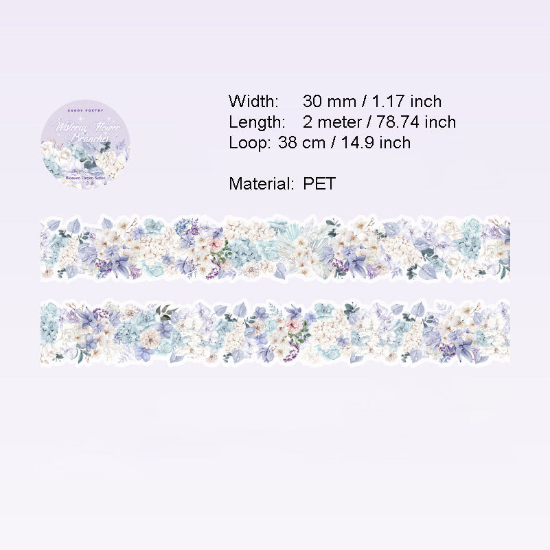 1 Roll Flower Vine PET Stickers HKMJ
