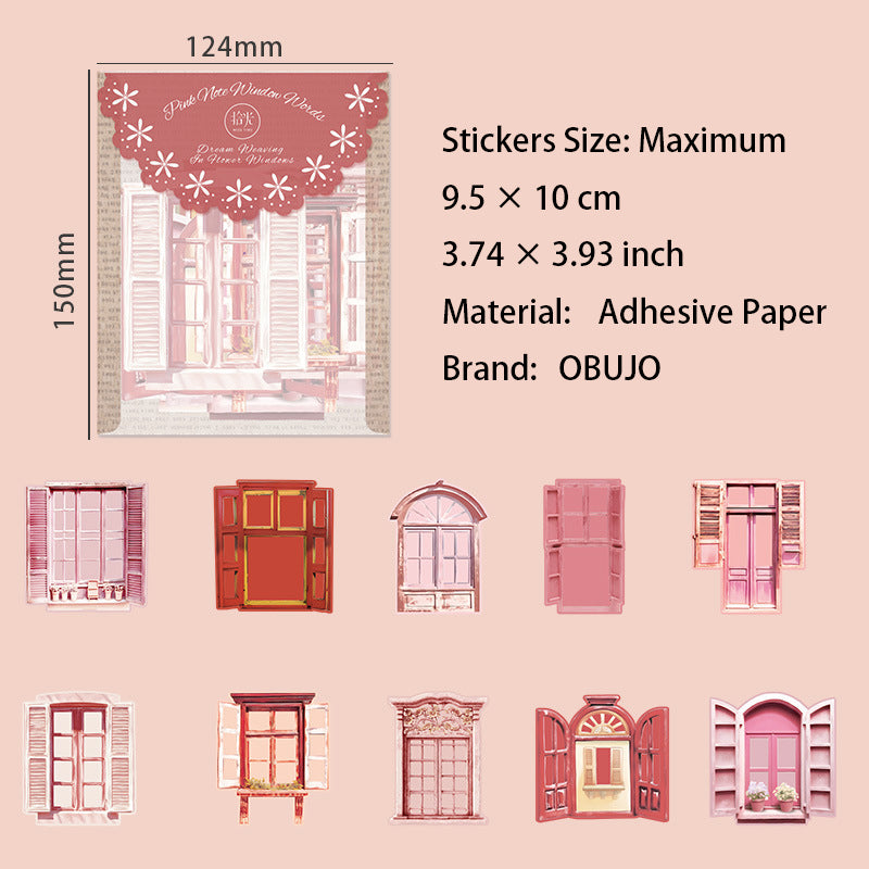 10 Pcs Window Themed Stickers HCZM