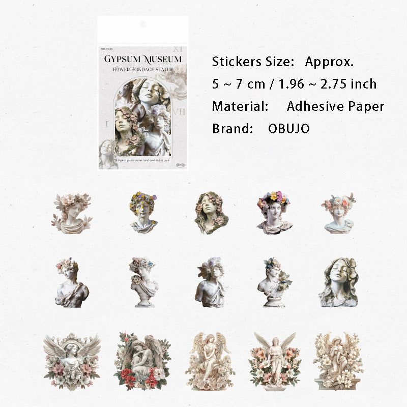 30 Pcs Statue Museum Theme Stickers SGBWG