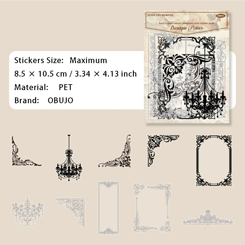 10 Pcs Vintage Frame Border PET Stickers SKLTYL