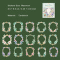 15 Pcs Vintage Floral Frame Stickers LKKJK