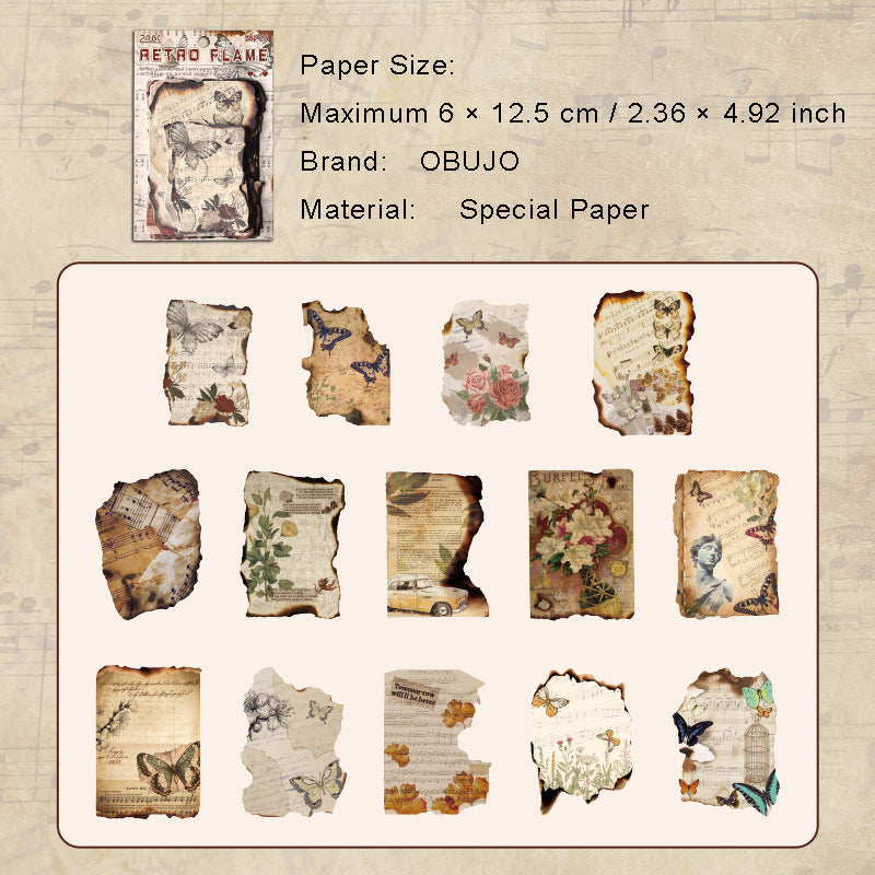 28 Sheets Embossed Vintage Scrapbook Paper FGYJ