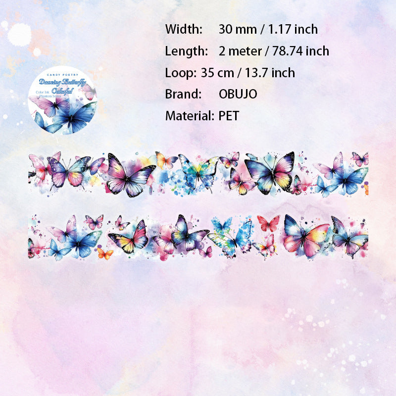 1 Roll Watercolor Art PET Tape CMHY