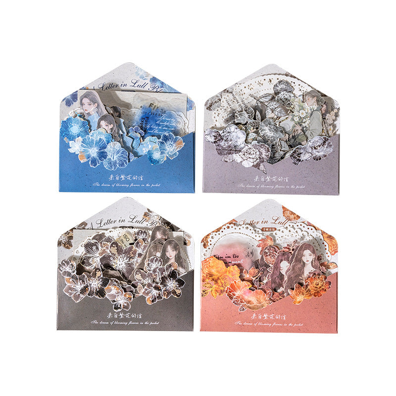 43 Pcs Flower Girl Journal Stickers and Paper Kit FHDX