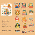 30 Pcs Cartoon Drawing PET Stickers JQSK