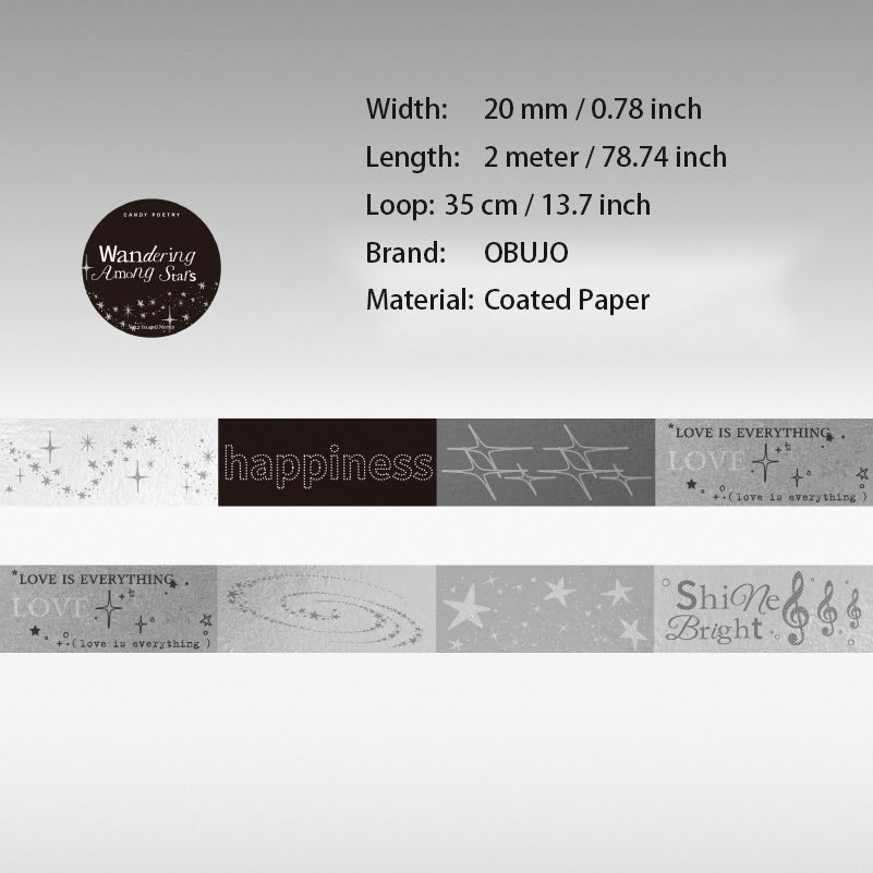 1 Roll Aesthetic Words Decorative Tape YDXJ