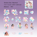 20 Pcs Bubble and Girl Stickers KLMPP