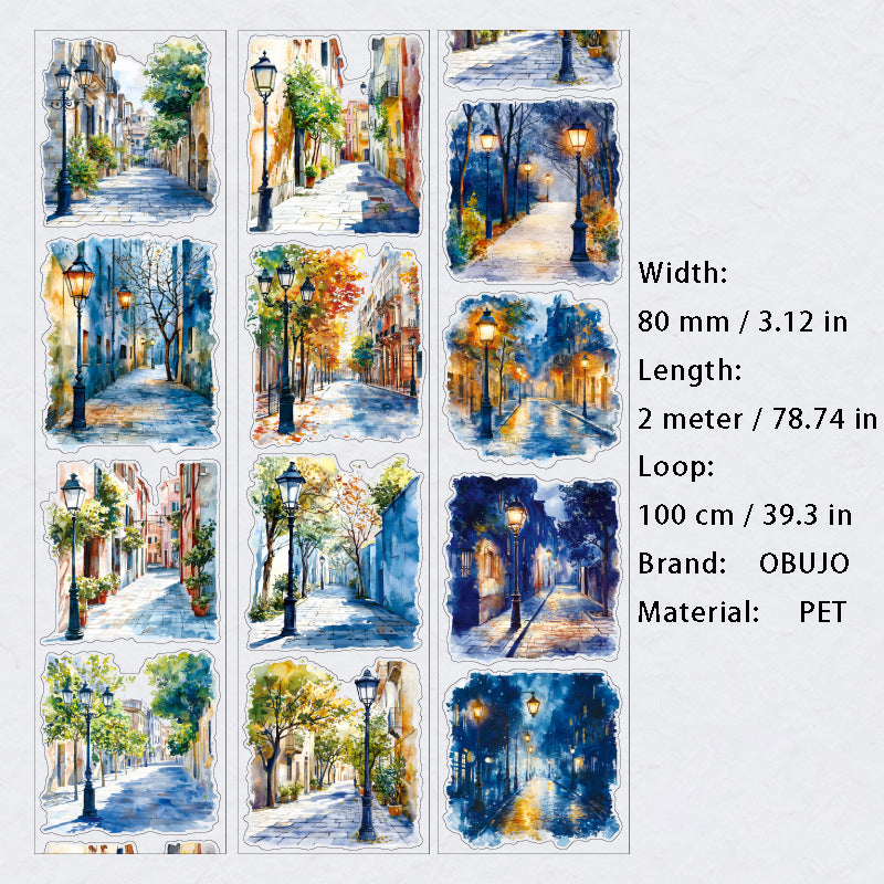 1 Roll Travel Landscape PET Stickers Tape SJBJ