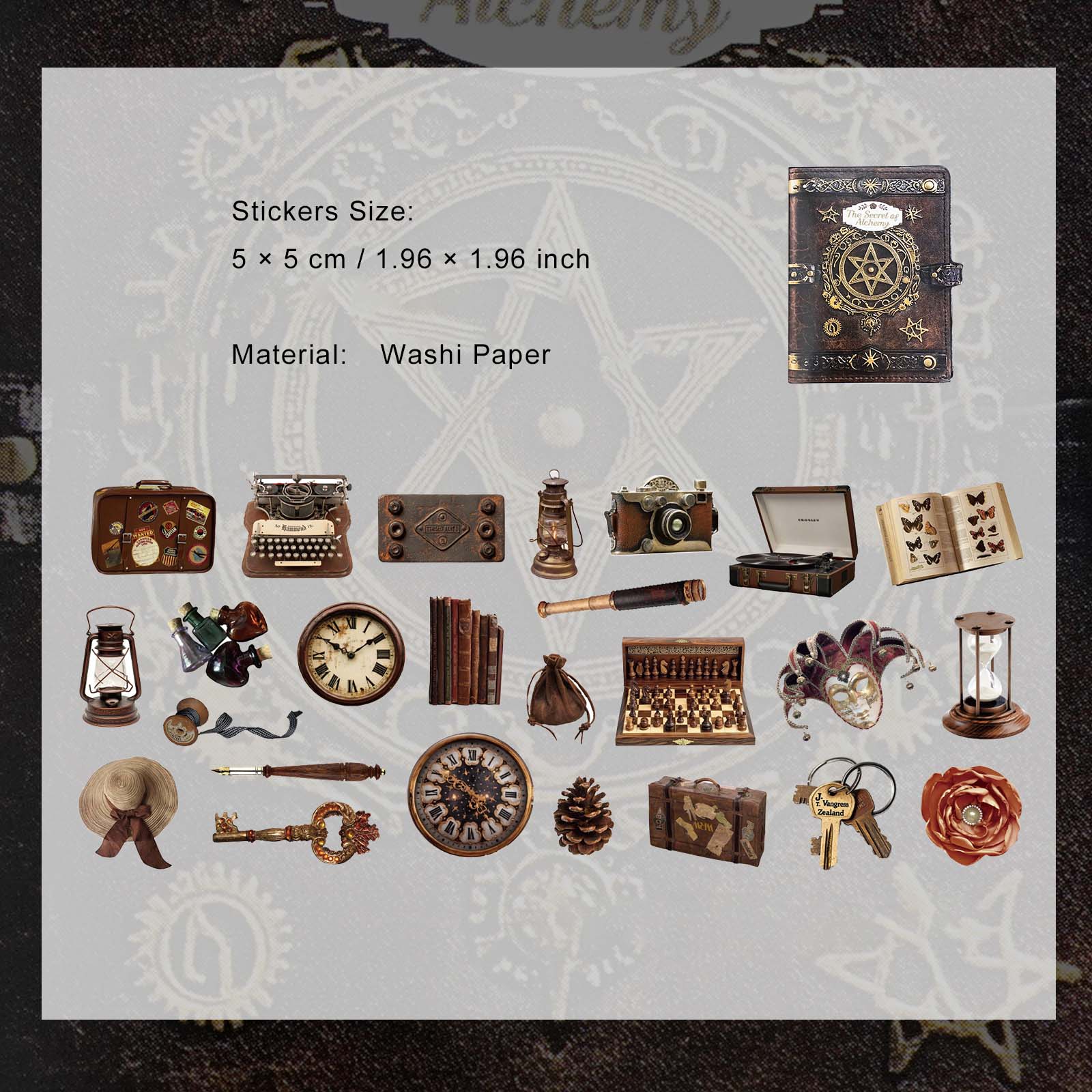 50 Pcs Vintage Gadgets Stickers LJMJ