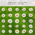 25 Pcs Flower Cardstock Stickers DDXL