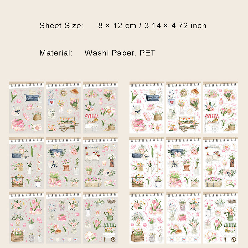 18 Sheets Lifestyle Stickers Book SHBJ