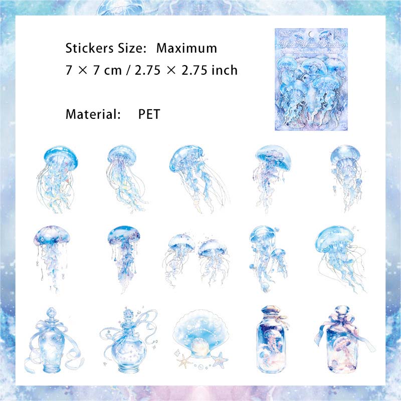 30 Pcs Ocean Sea Animal PET Stickers HYHEZ