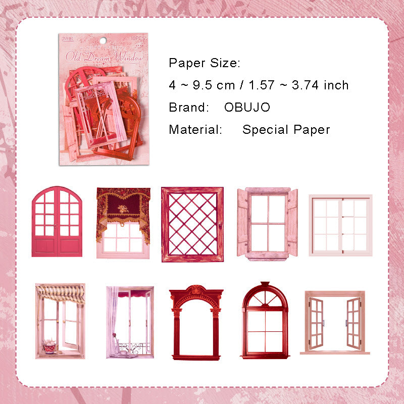10 Pcs Windows Theme Scrapbook Paper JSZC