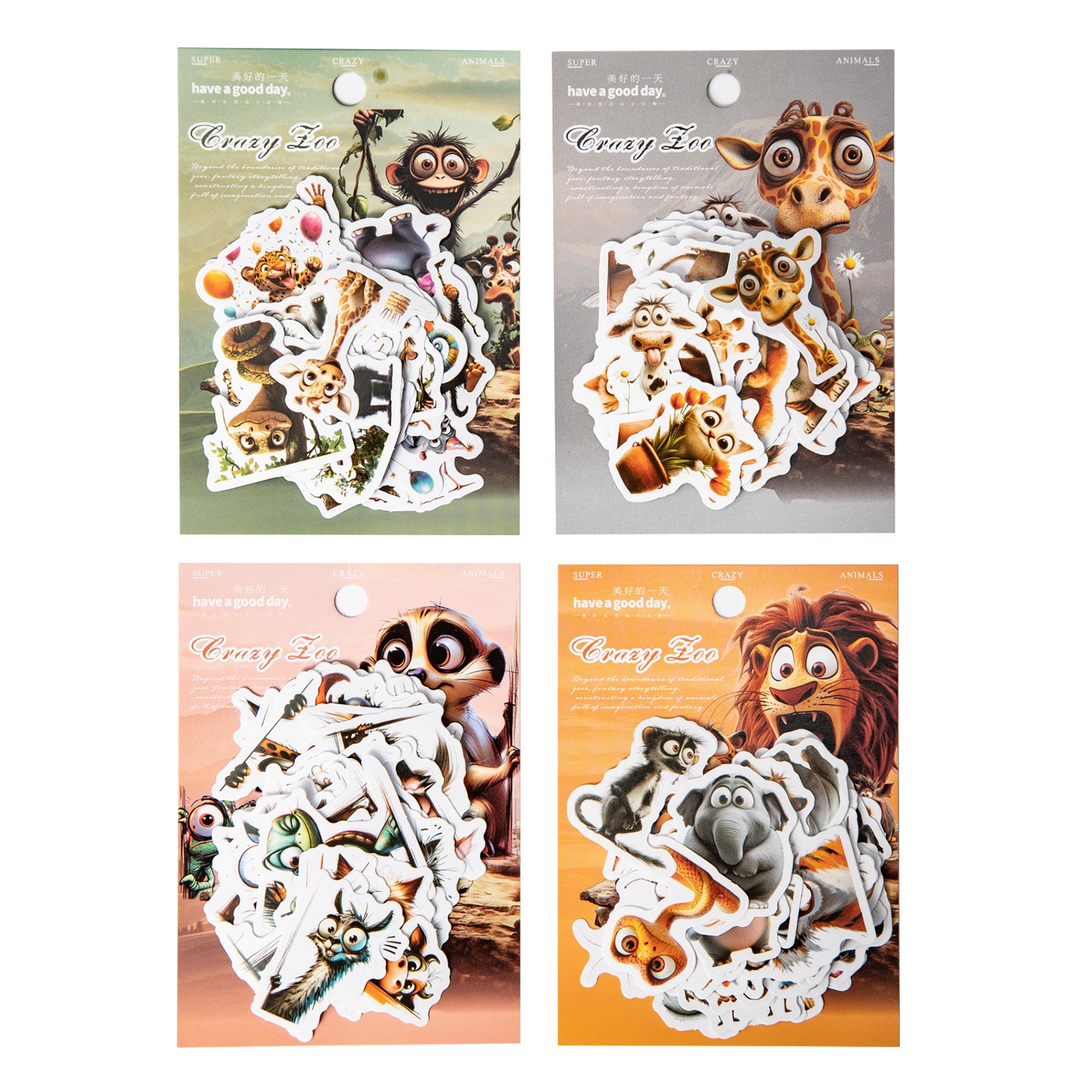 40 Pcs Funny Animal Stickers FKDWY