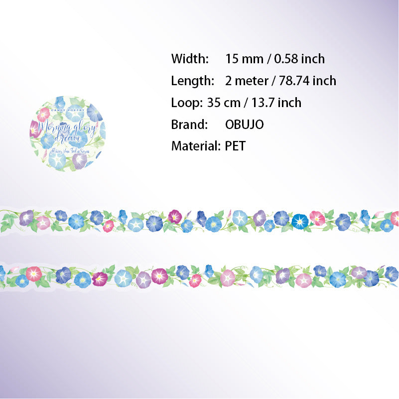 1 Roll Flowers PET Tape HTWY