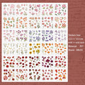 20 Sheets Flower Collection PET Stickers Book LMSCJ