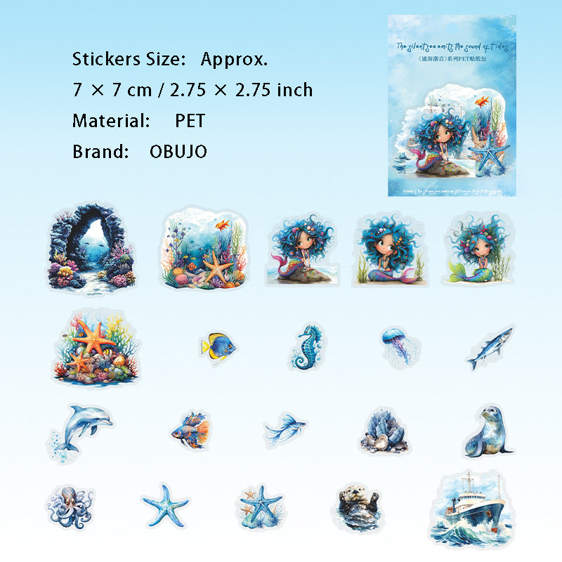 40 Pcs Undersea PET Stickers MHCY