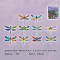 20 Pcs Holographic Dragonfly PET Stickers QTPP