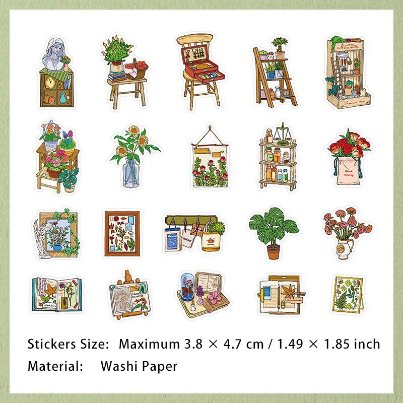 40 Pcs Home Life Washi Stickers HWXN