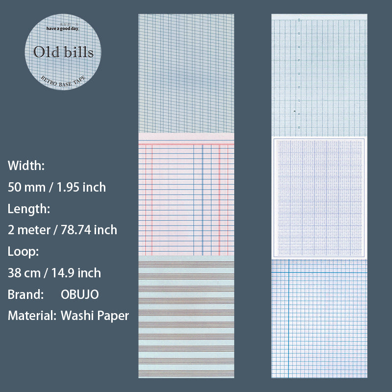 1 Roll Old Tickets Washi Tape JRPJ