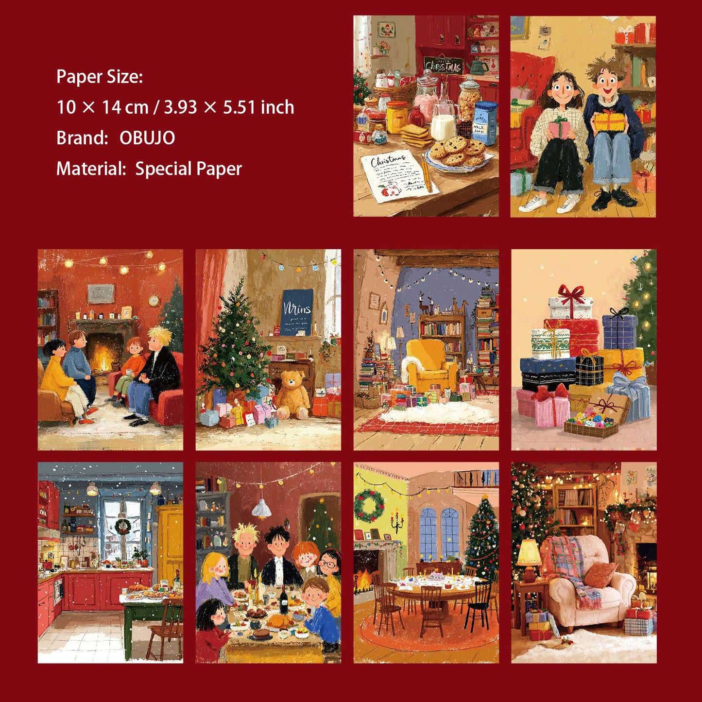 20 Pcs Christmas Night Journal Paper SDZY