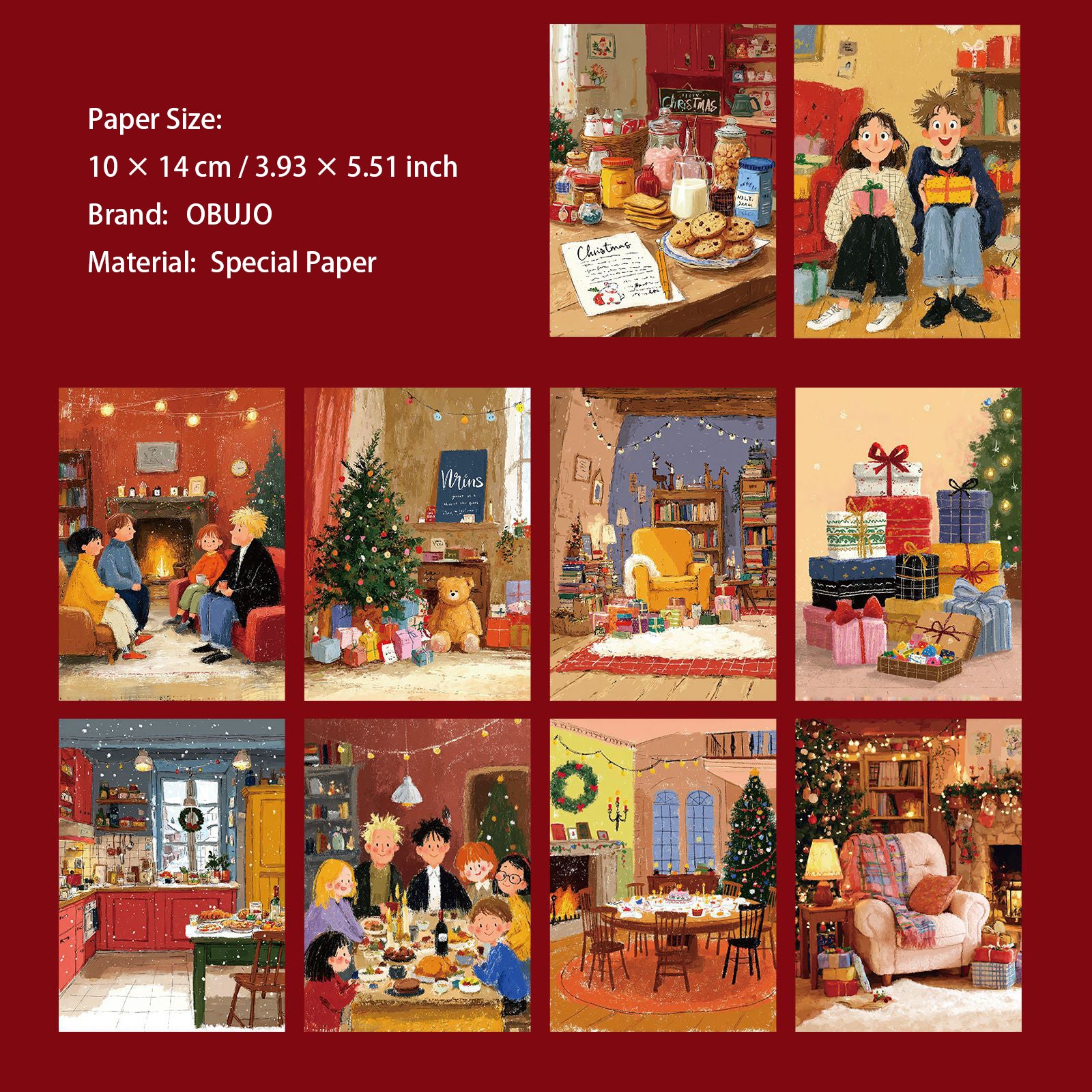 20 Pcs Christmas Night Journal Paper SDZY