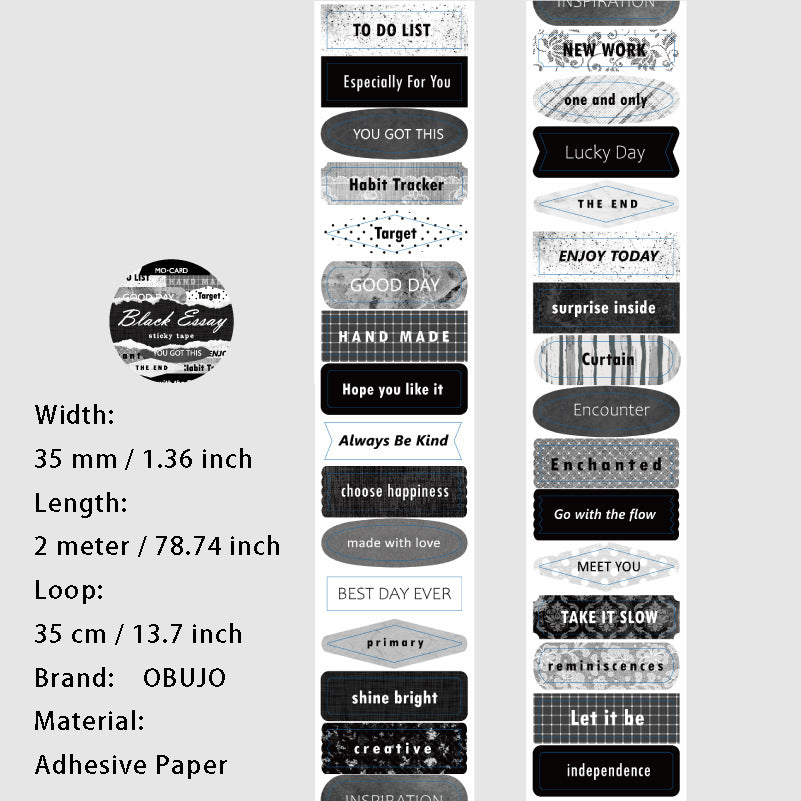 1 Roll Vintage Label Stickers Tape SGDB