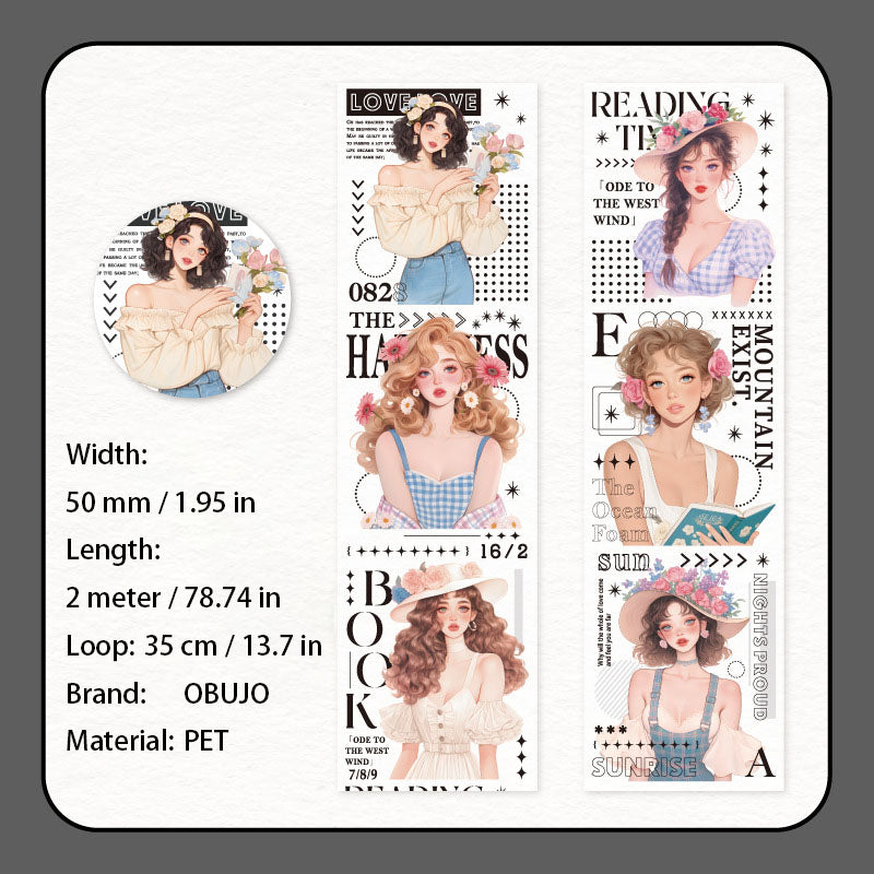 1 Roll Summer Girl PET Tape DGXT