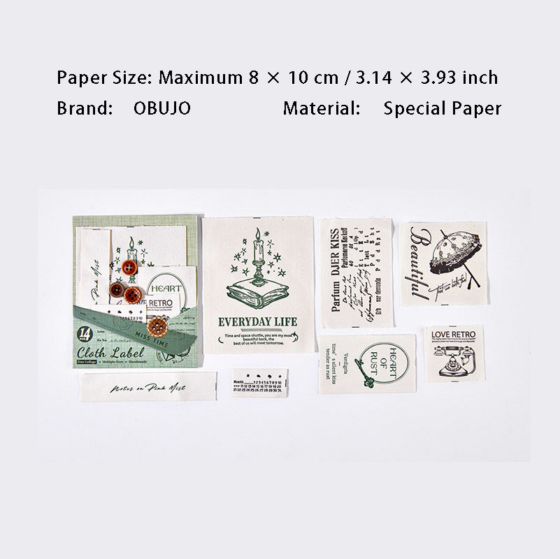 14 Pcs Vintage Junk Journal Paper SRZS