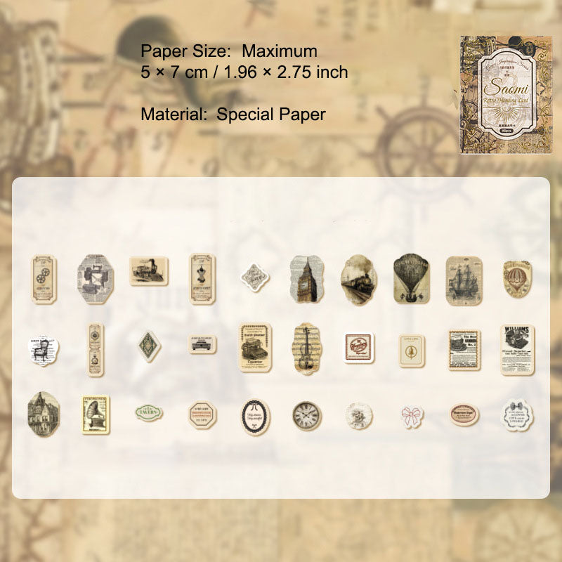 30 Pcs Vintage Hang Tag Paper GUYX