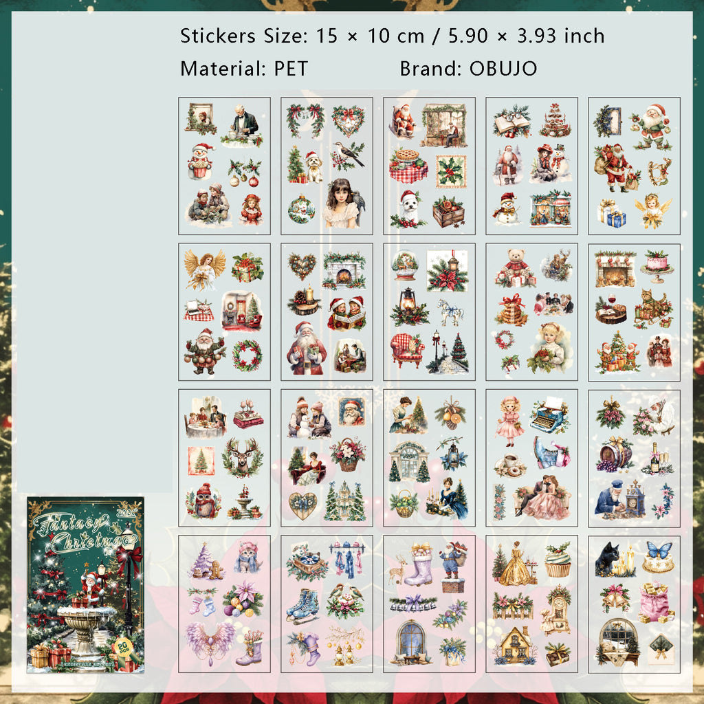 20 Sheets Christmas Stickers Book SDLX