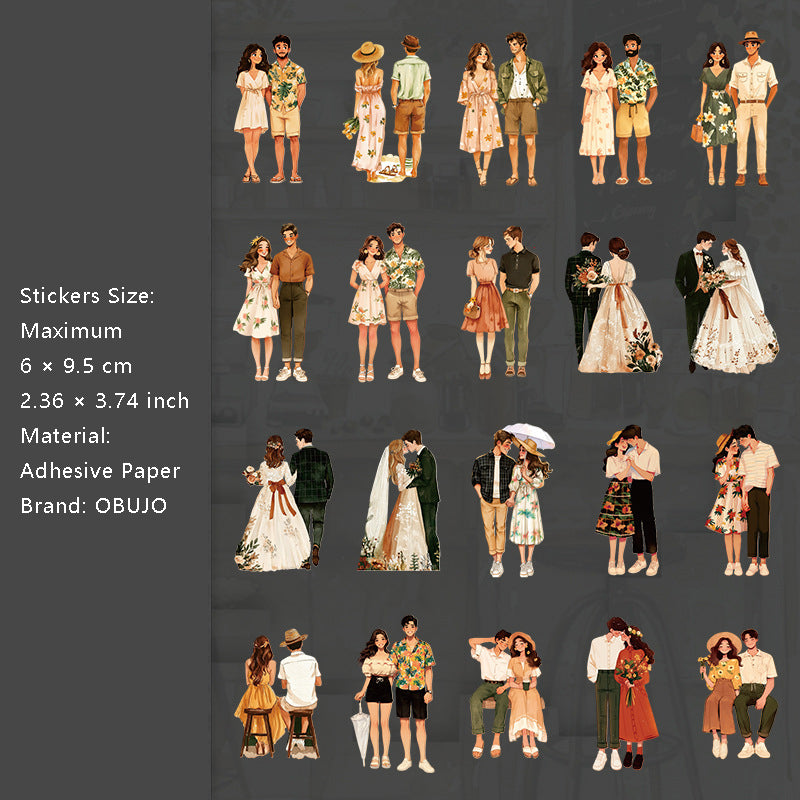 20 Pcs Couple Boy Stickers XDNH