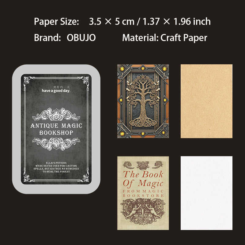 2 Pcs Mini Vintage Junk Journal Notebook GDMFSF, 100 Sheets