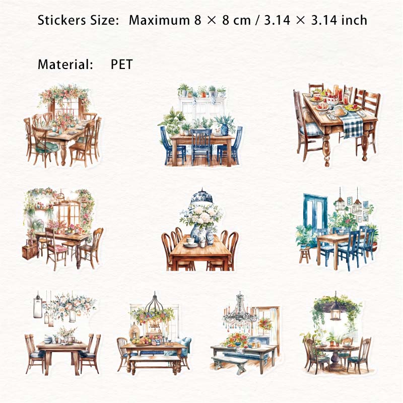 20 Pcs Home Daily Life PET Stickers JJRC