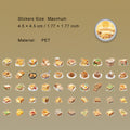 100 Pcs Cake Dessert Choclate PET Stickers YGMS