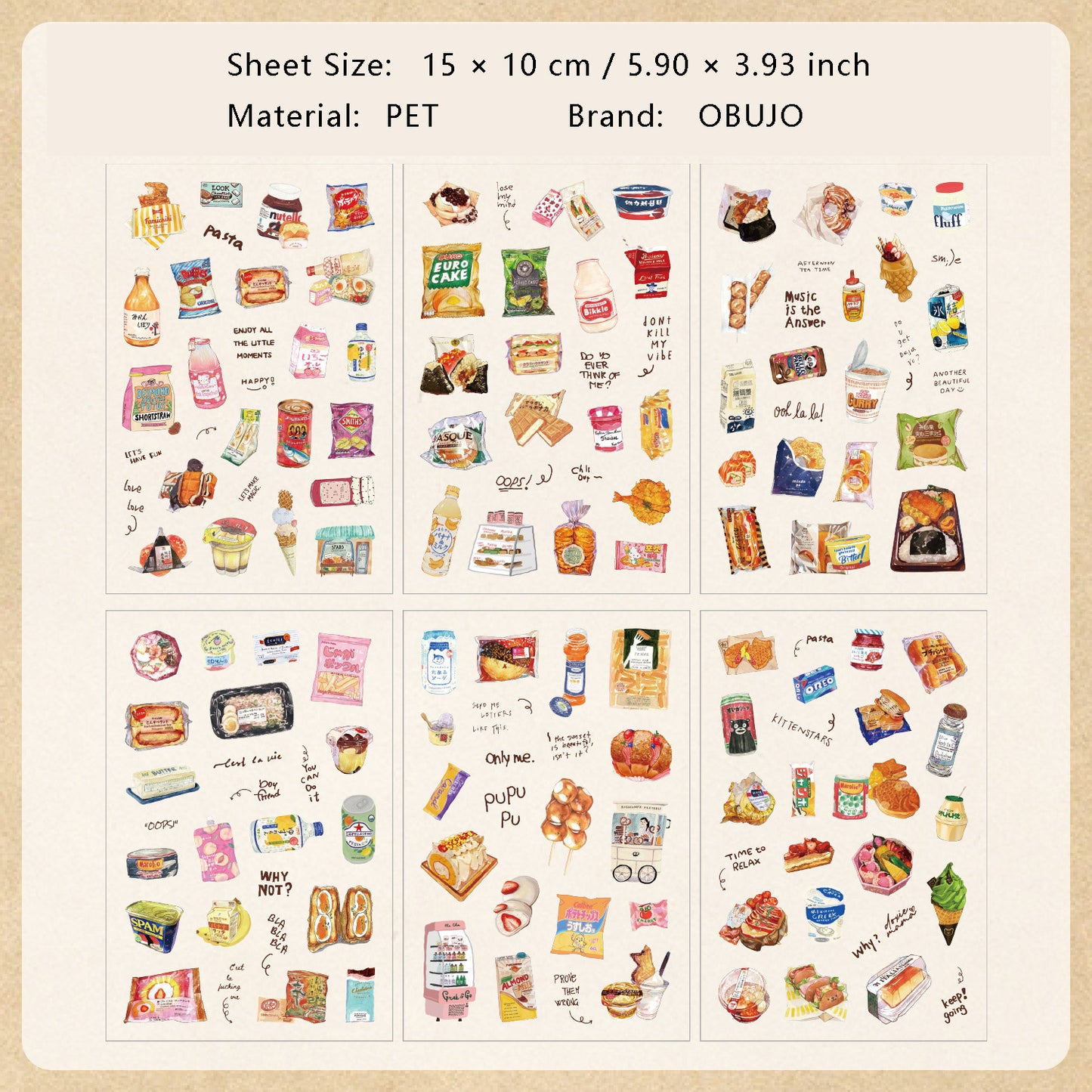 6 Sheets Life Style Planner Stickers SHXZ