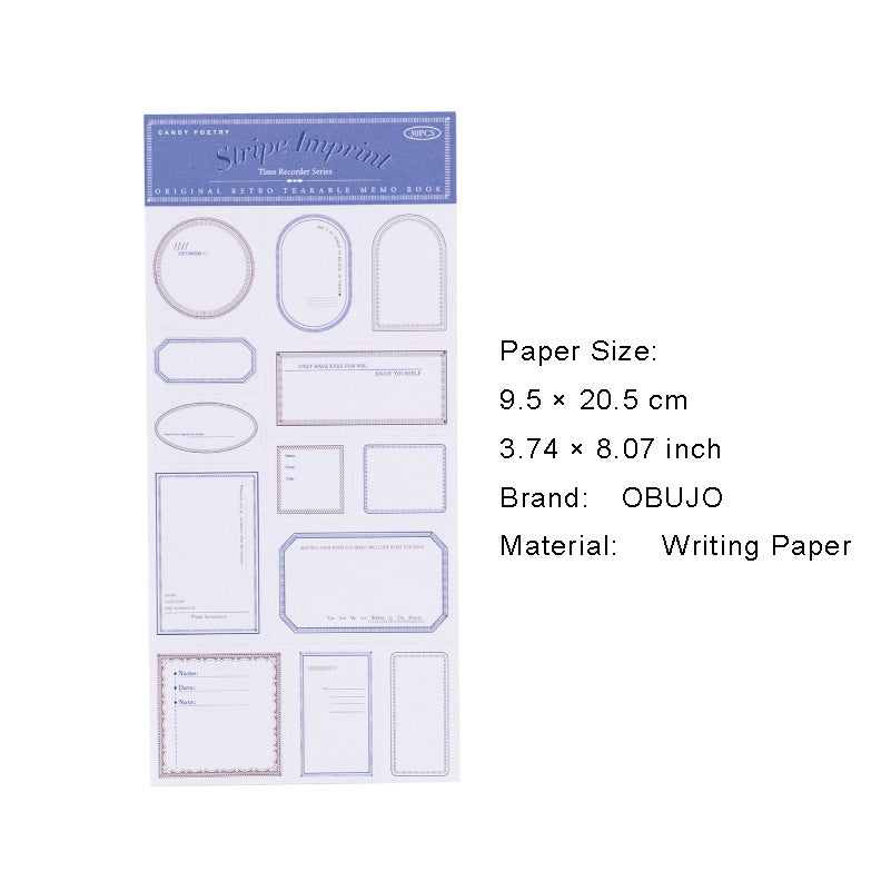 30 Sheets Vintage Notepad Paper SGJLZ