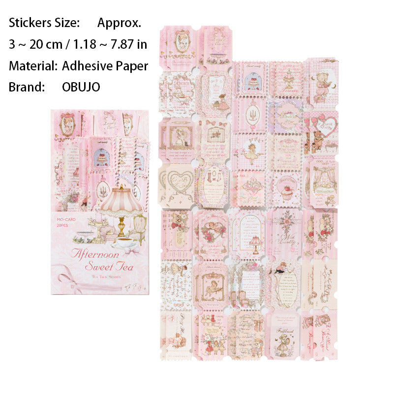 10 Sheets Vintage Post Stamp Stickers CHHX