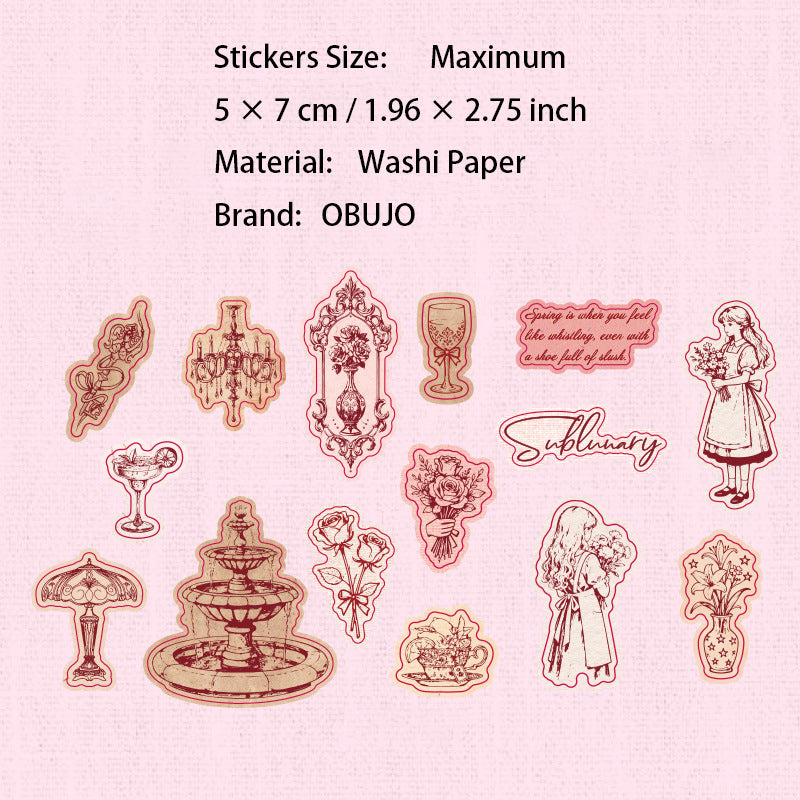30 Pcs Vintage Journal Stickers BJLN