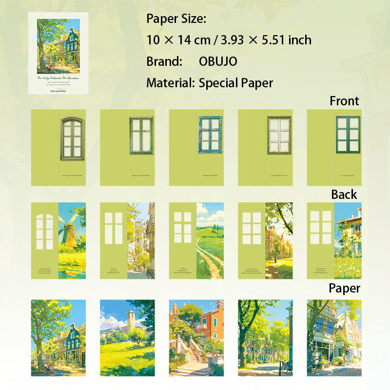 10 Pcs Windows Landscape Journal Paper CWCSFJ