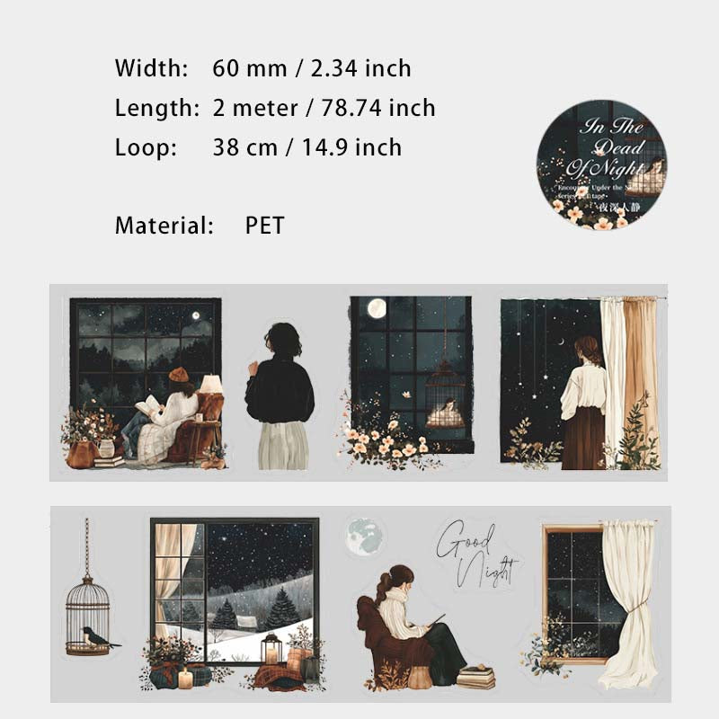 1 Roll Night Life PET Tape YMXXH