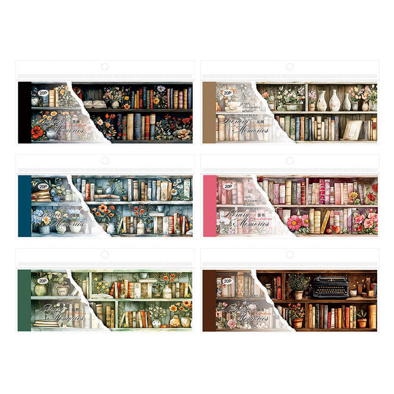 20 Sheets Book Shelf Stickers Book CSG