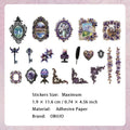 20 Pcs Retro Mirror Theme Stickers SJHL