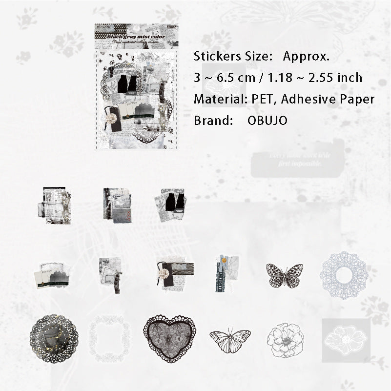 30 Pcs Vintage Journal Stickers PTDY