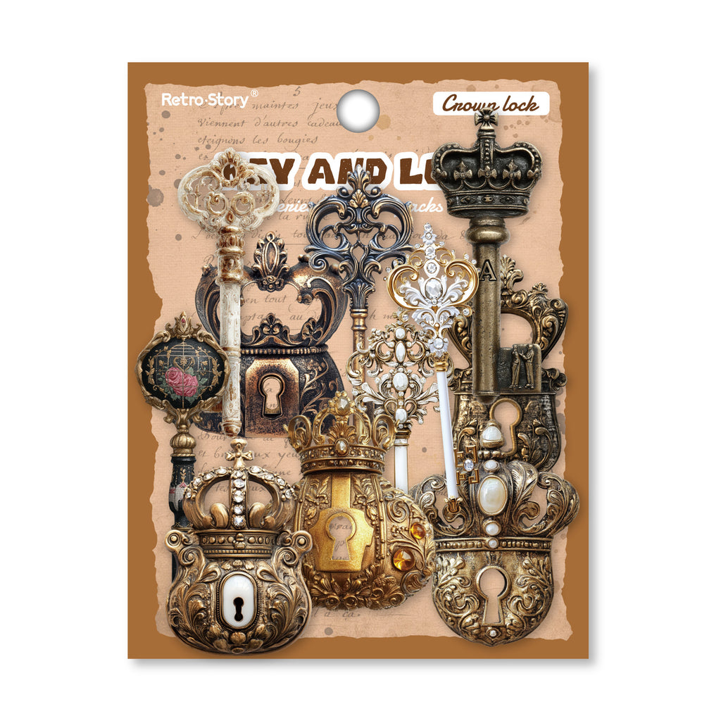 30 Pcs Key Lock Cardstock Stickers SYXL