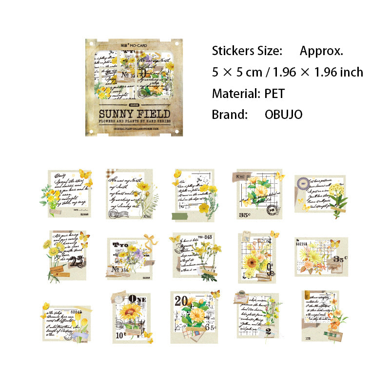 30 Pcs Flower Quote PET Stickers HYZWSZ