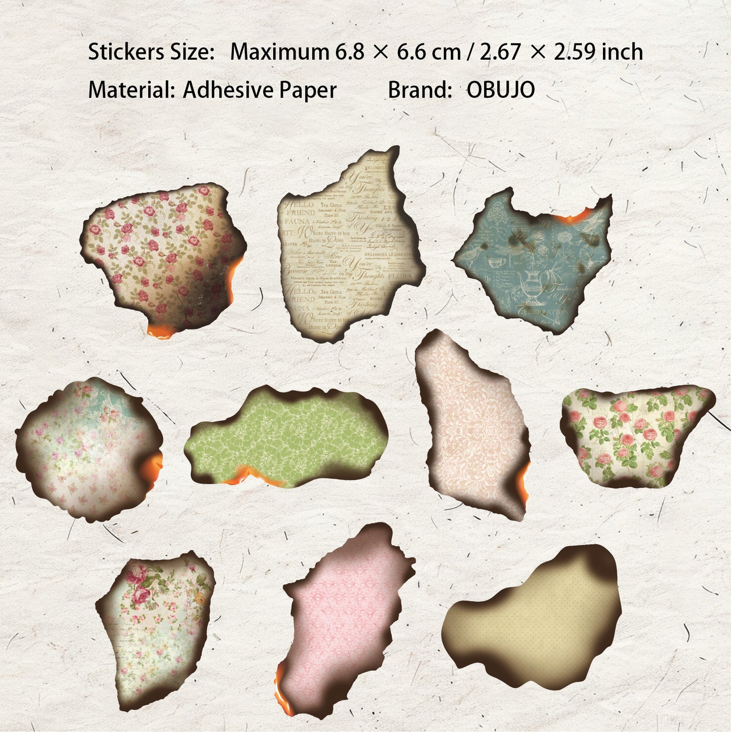 20 Pcs Burning Debris Themed Stickers SGSY