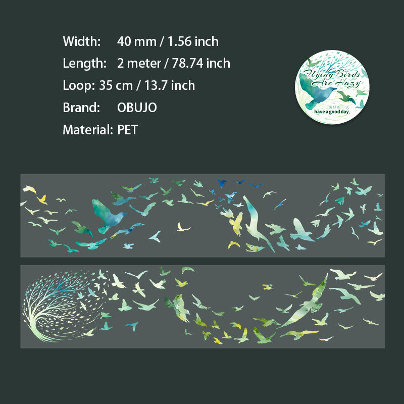 1 Roll Fly Birds PET Tape FNML